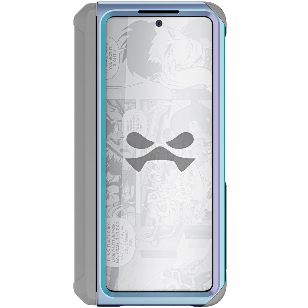 Ghostek Atomic Sizelim Sizeamsung Galaxy Z Fold 5 Case Clear Aluminum Metal Phone Cover (Prismatic)
