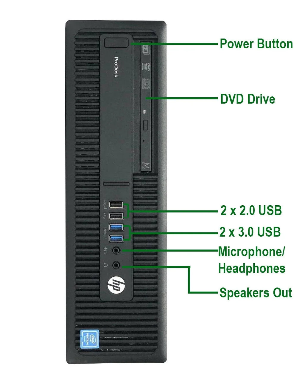 Pre-Owned HP 600 G2 Desktop Computer Intel Pentium G4400 3.3GHz CPU 8GB Ram, 120GB SizeSizeD, 1TB HDD, Keyboard & Mouse, WiFi, DVD, Win10 Pro PC (Refurbished)