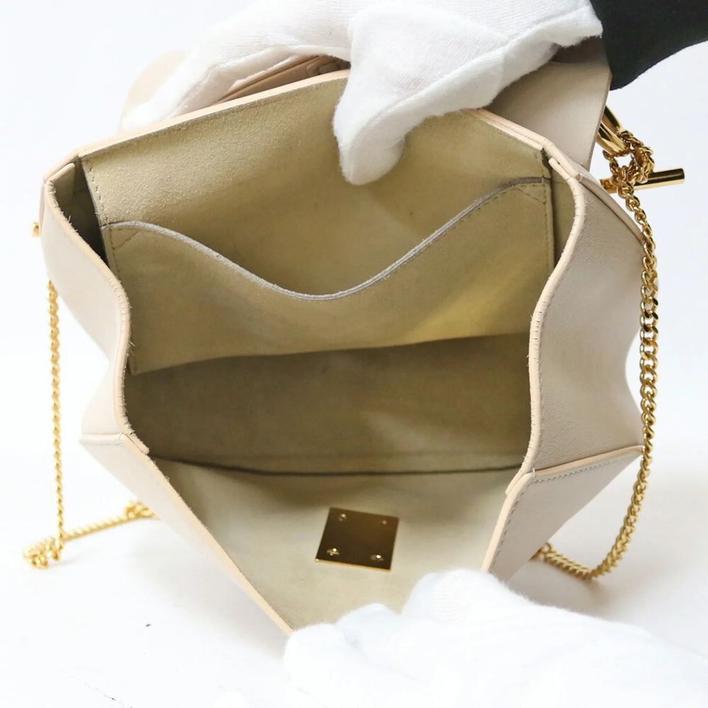 Pre-Owned Chloé Chloe Sizehoulder Bag Beige Ladies (Fair)