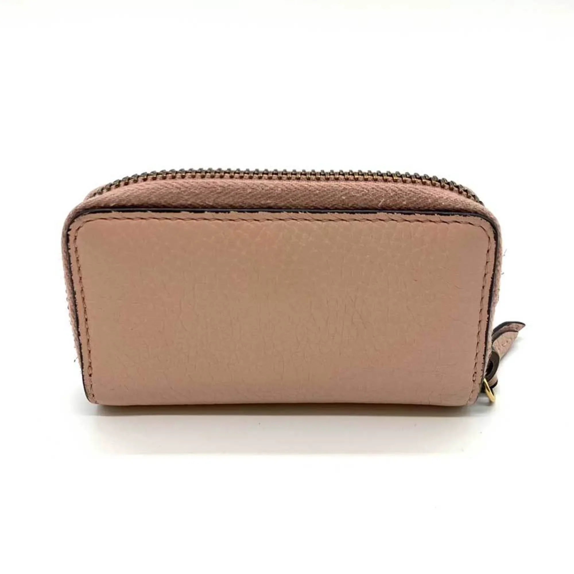 Pre-Owned Gucci Accessories Animalier Coin Case Pink Purse Key Round Bee Motif Ladies Leather 498096 GUCCI (Good)