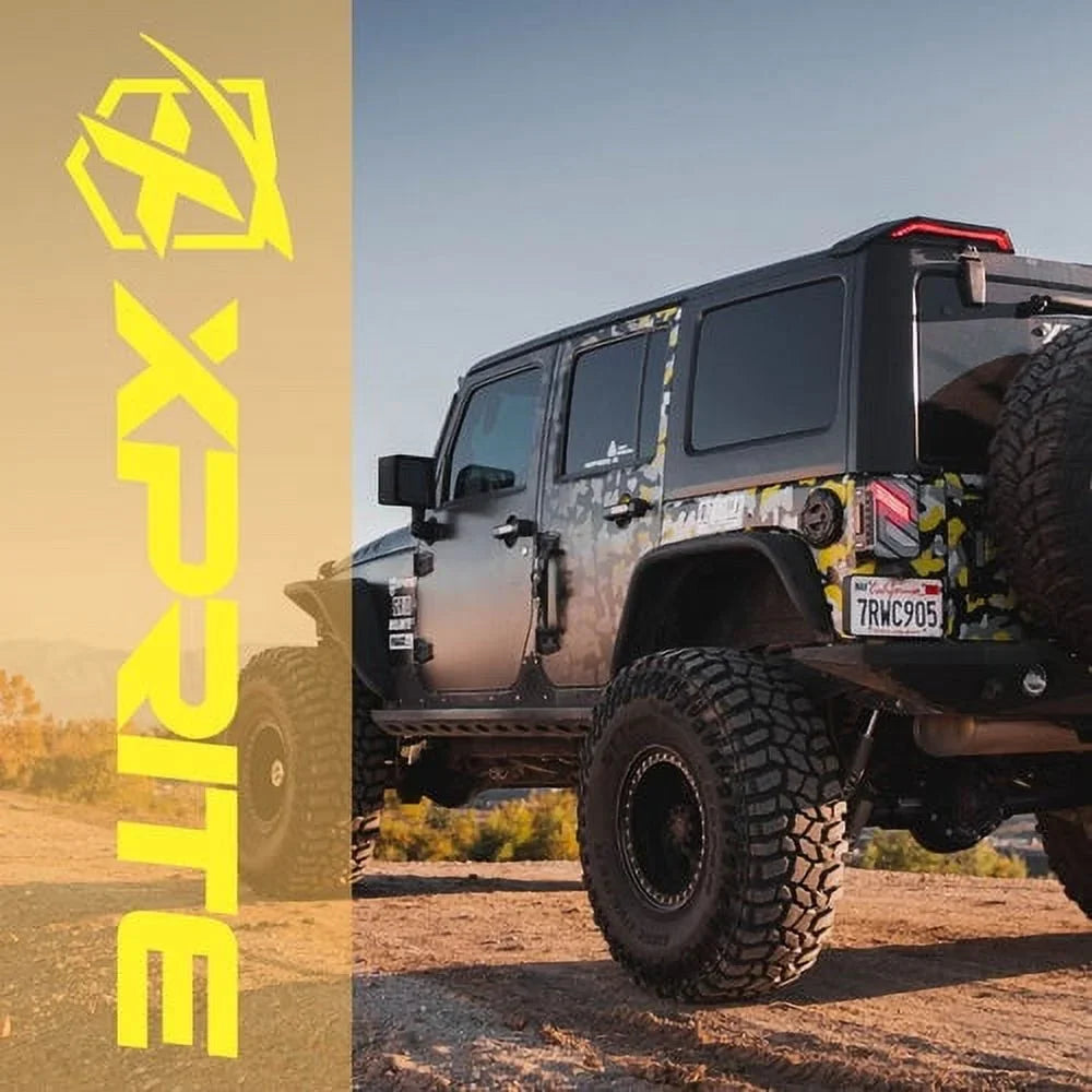 Xprite Bedrock Sizeeries Gas Fuel Cap Cover for 07-18 Jeep Wrangler JK JKU, Offroad Sizetyle, Lightweight Aluminum, Easy Installation, Theft Deterrence