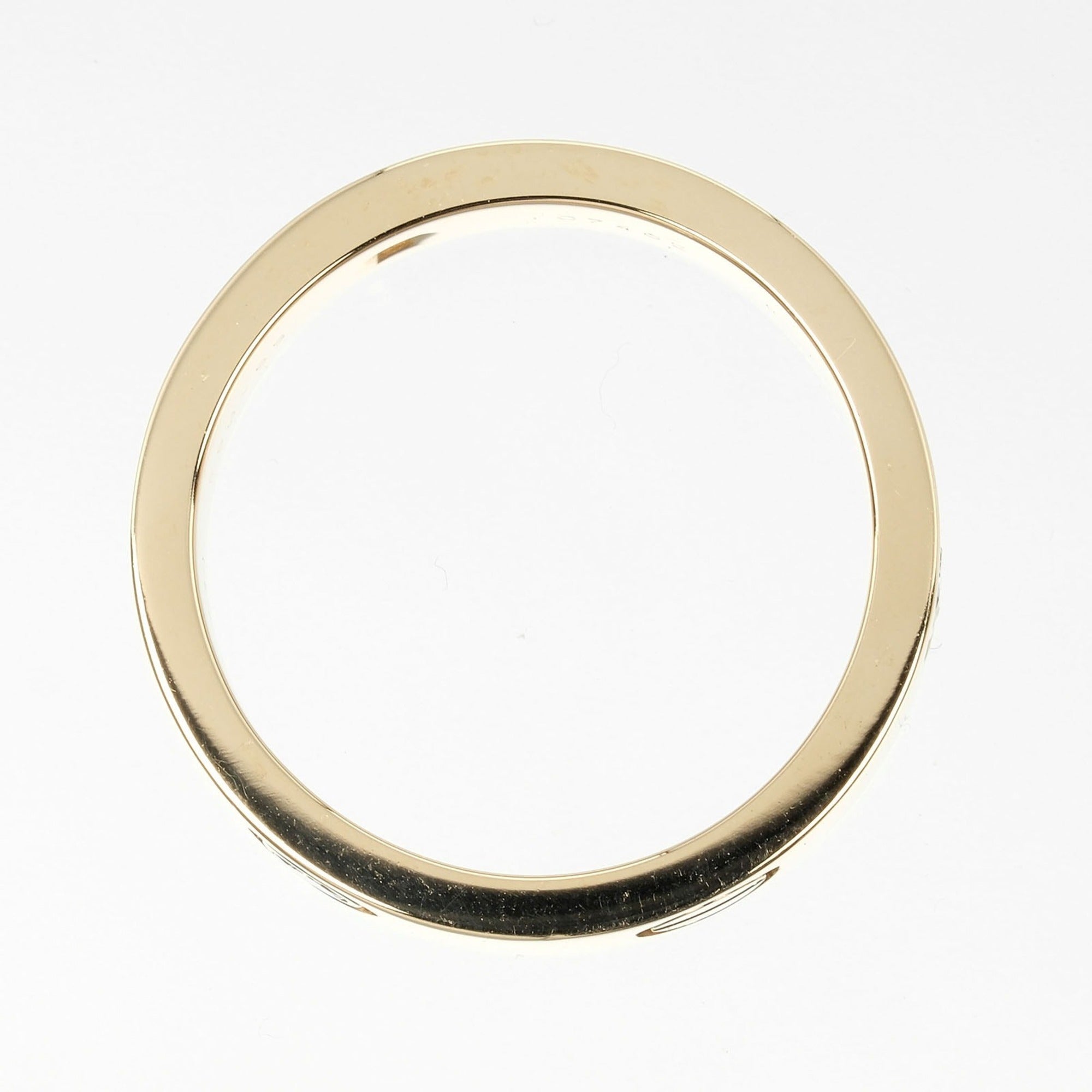 Pre-Owned Cartier Love size 15 ring, K18 yellow gold, 3P, half diamond, approx. 8.67g, I132124019 (Good)