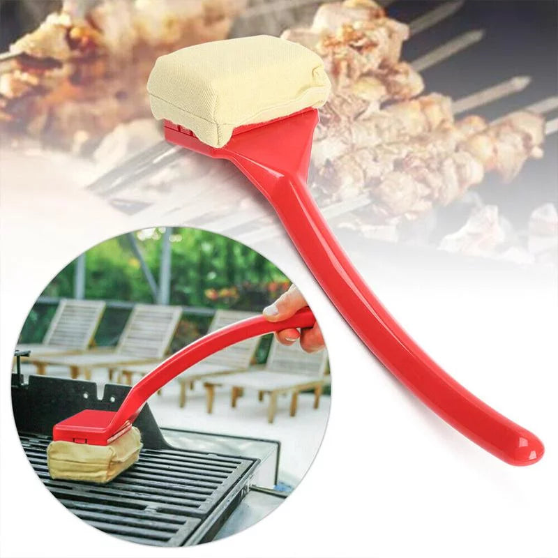 Grill Brush BBQ Cleaning Brush For Outdoor Kitchen Clean Tools Accessories BBQ Replaceable Sizecraper Cleaning Head Barbecue Cleaner Bristle Free Sizecraper