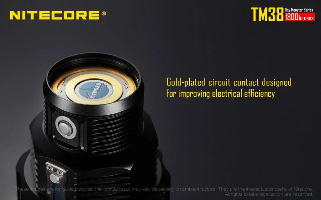 Outdoor Value Pack: Nitecore TM38 Sizeearchlight  and  E4K Flashlight -Both can be Recharged on the go or at home