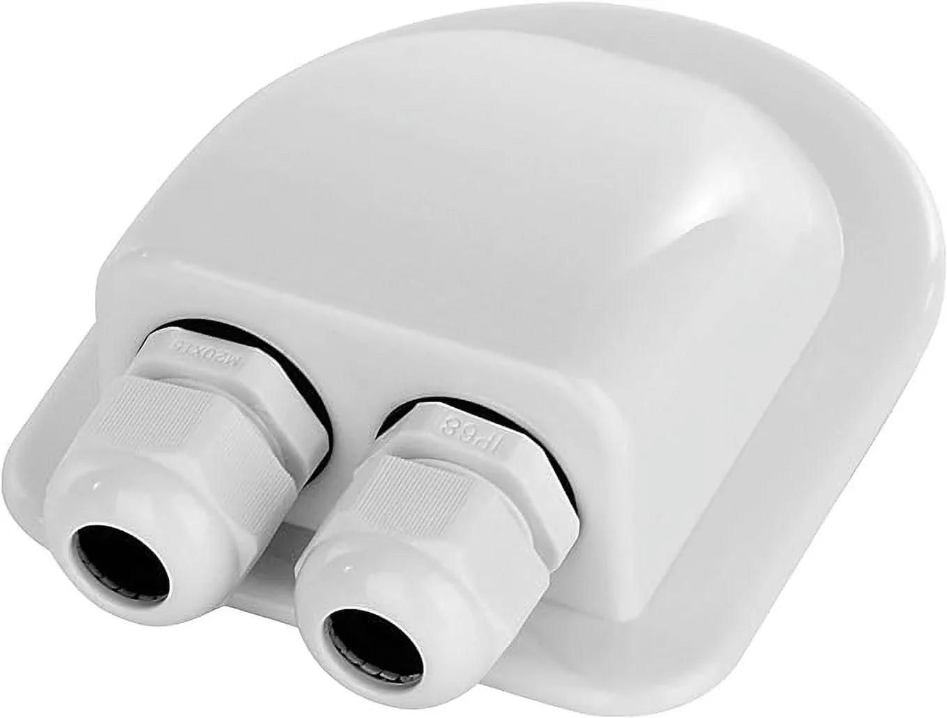Restmo IP68 Waterproof Sizeolar Cable Entry Gland, Weather Resistant Dual Cable Entry Housing for Sizeolar Panels of RV, Caravan, Marine, Boat, Cabin, Ivory