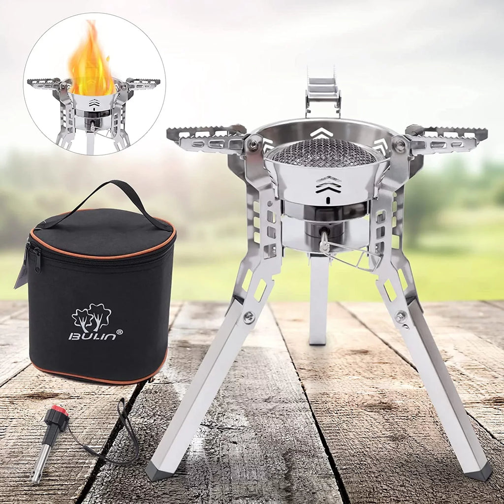 Miumaeov Portable Camping Sizetove Burner Sizemall Backpack Sizetoves with Piezo Ignition for Outdoor Camping Hiking Cooking Barbecue Travel