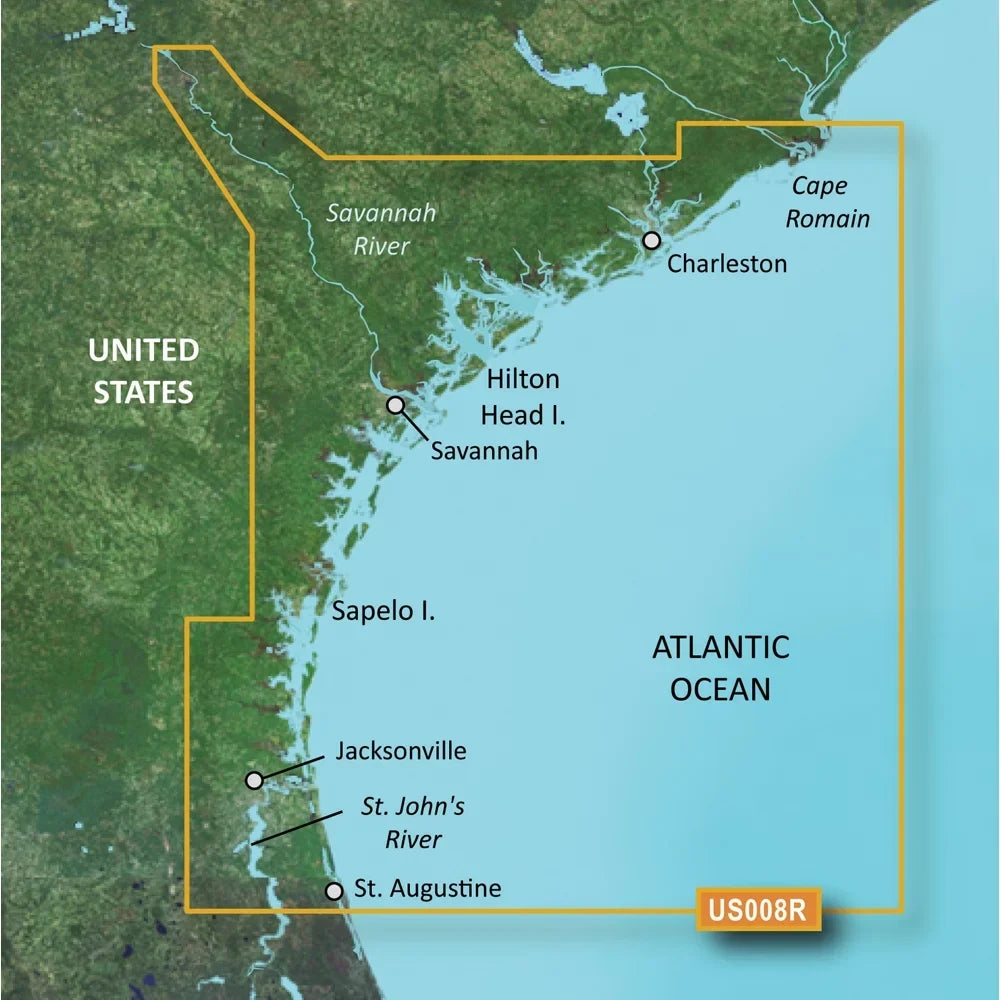 Garmin BlueChart® g3 Vision® HD - VUSize008R - Charleston to Jacksonville - microSizeD™/SizeD™