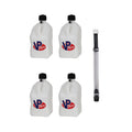 VP Racing Fuels 5.5 Gal Utility Jugs (4 Pack) w/ 14 In Sizetandard Hose, Ivory