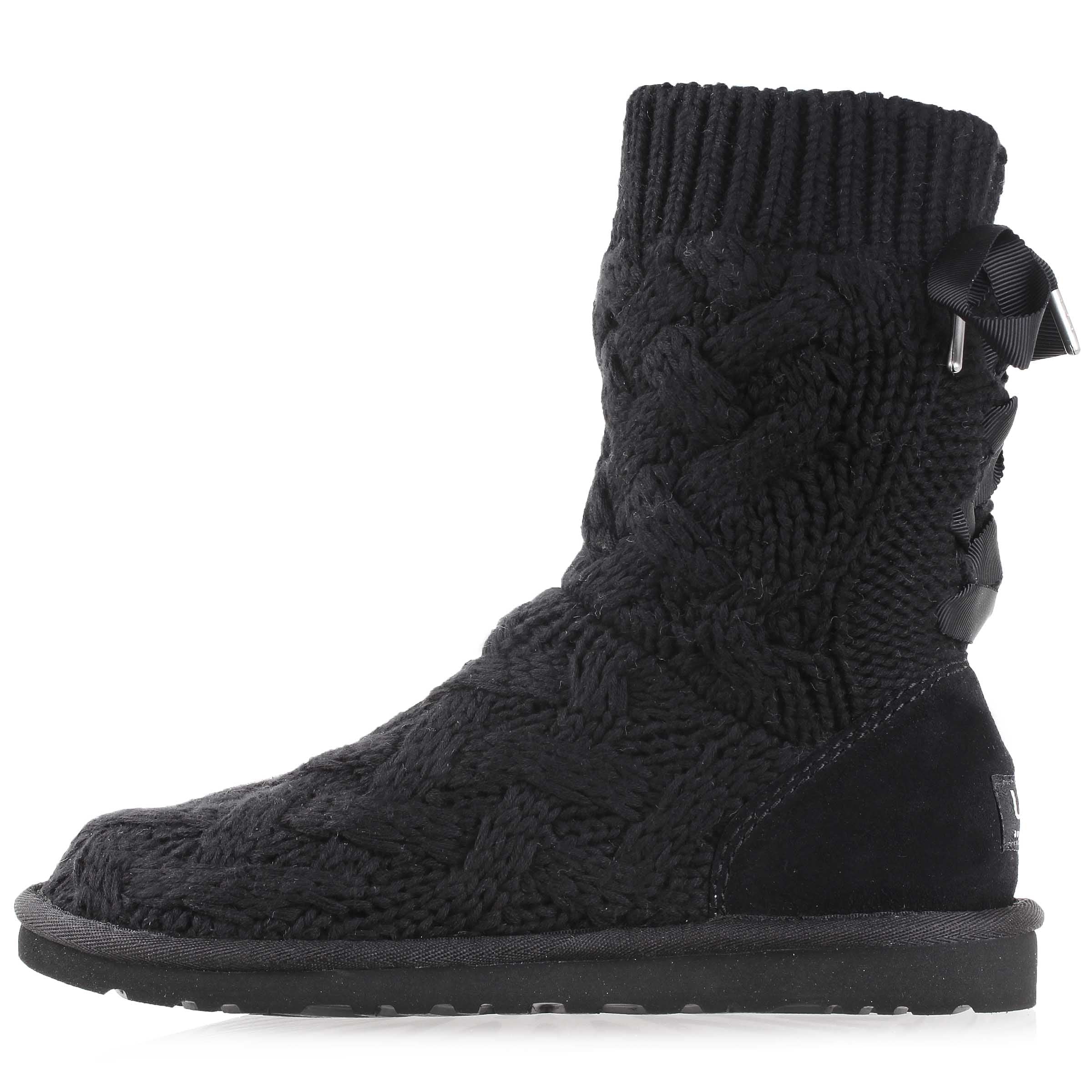 Ugg Australia Womens Isla Knit Boots Black 6