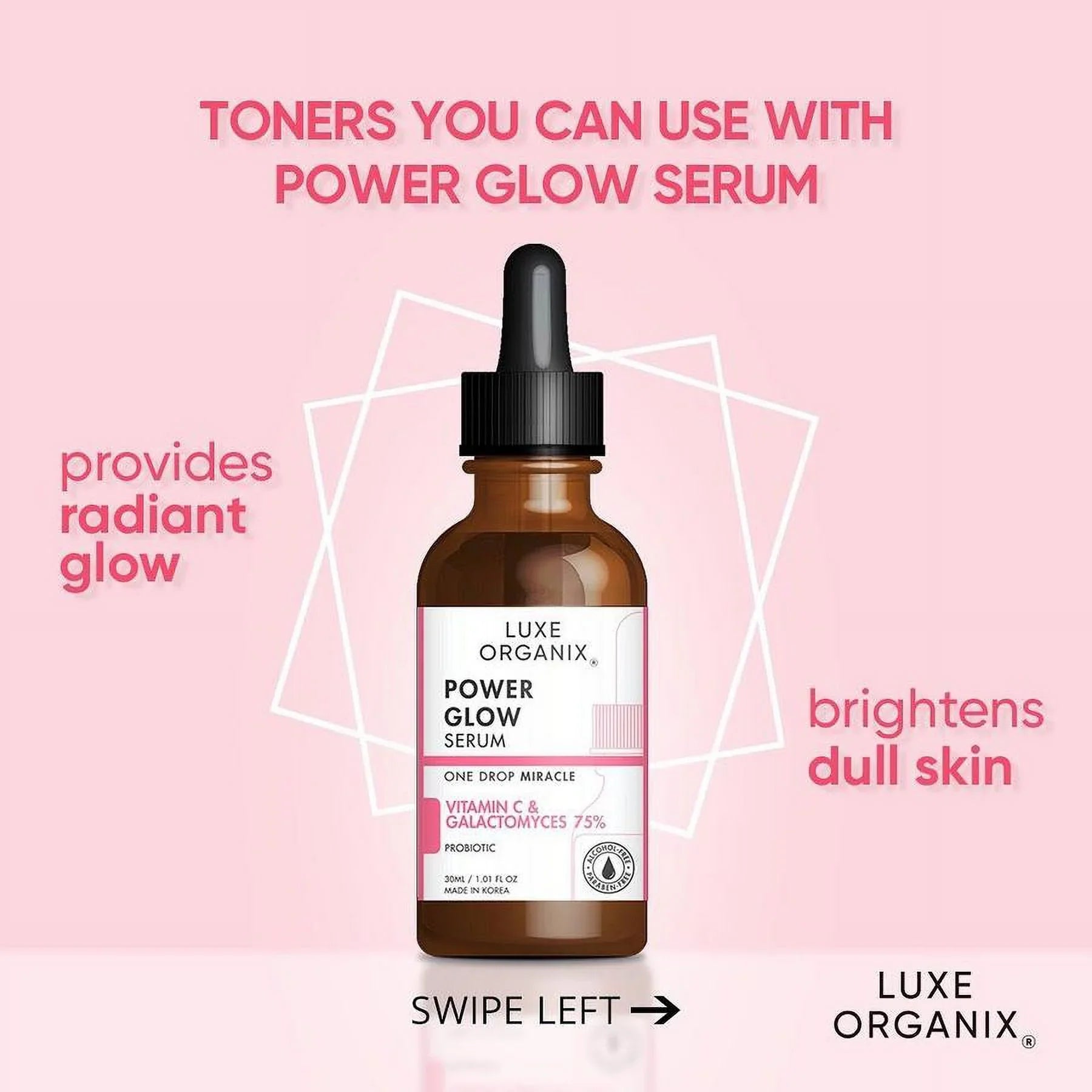 LUXE ORGANIX  POWER GLOW SizeERUM 30ML