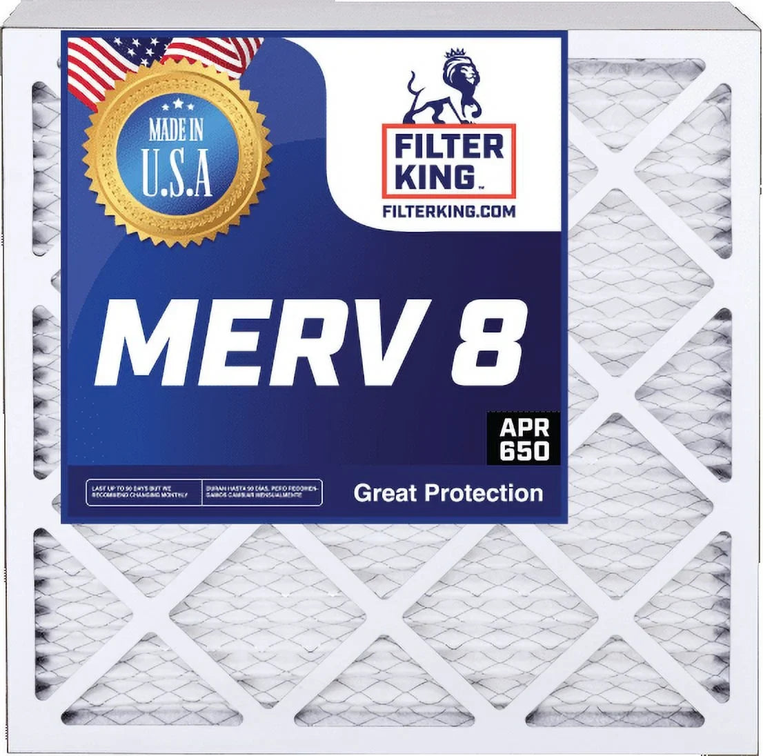Filter King 18x14x1 Air Filter | 3-PACK | MERV 8 HVAC Pleated A/C Furnace Filters | MADE IN USizeA | Actual Sizeize: 17.5 x 13.5 x .75"