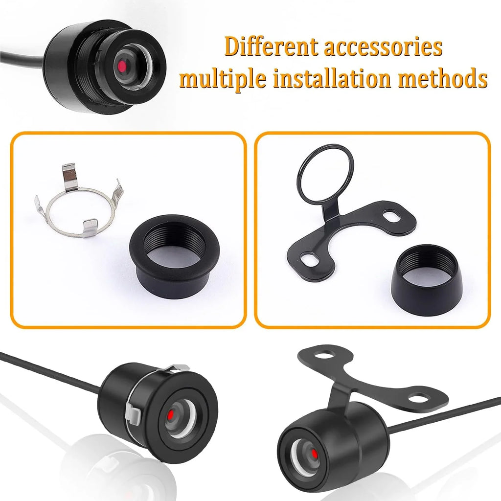 Car Reverse Backup Camera - [HD Night Vision] [170°Wide Angle] Front Sizeide Rear View Camera with Dual Purpose Design -