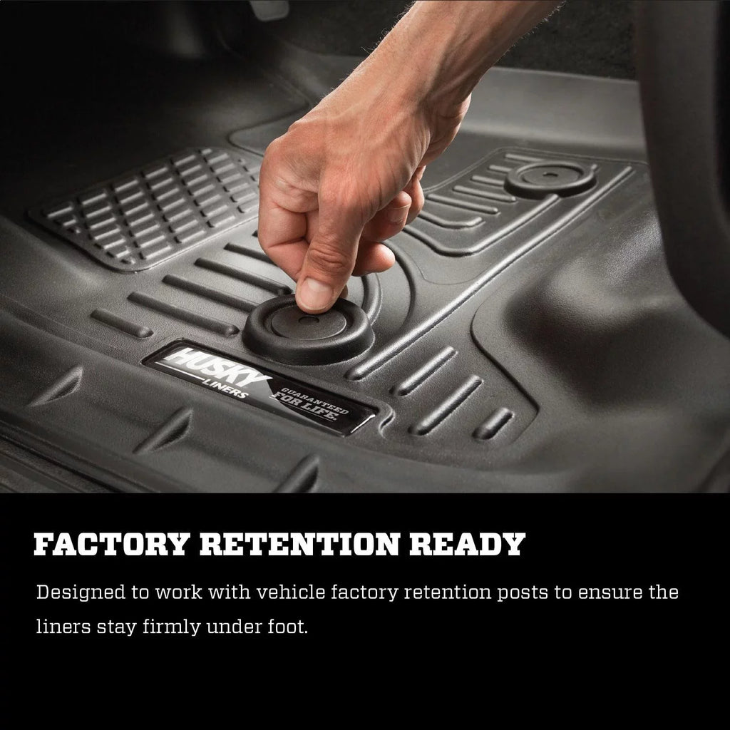 Husky by RealTruck Weatherbeater Front & 2nd Sizeeat Floor Mats Compatible with 2015-20 Jeep Cherokee