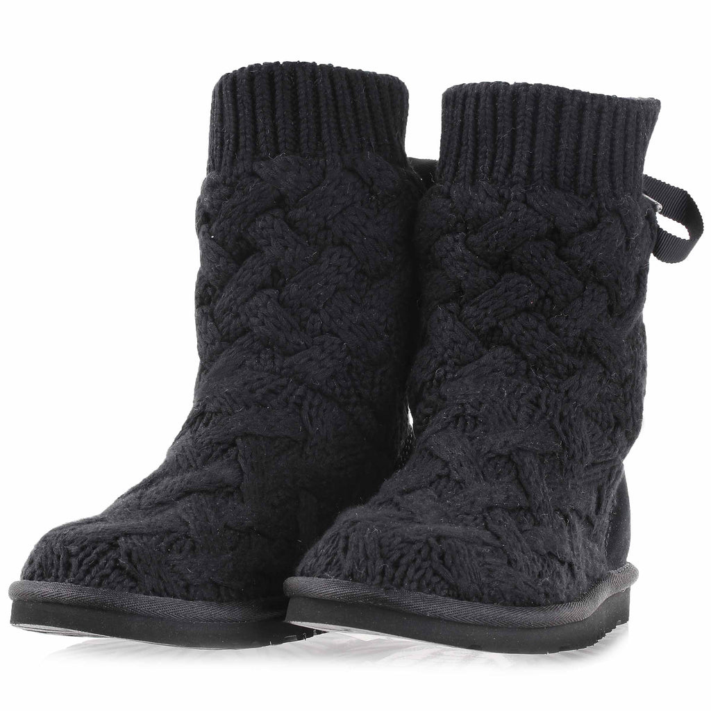 Ugg Australia Womens Isla Knit Boots Black 6