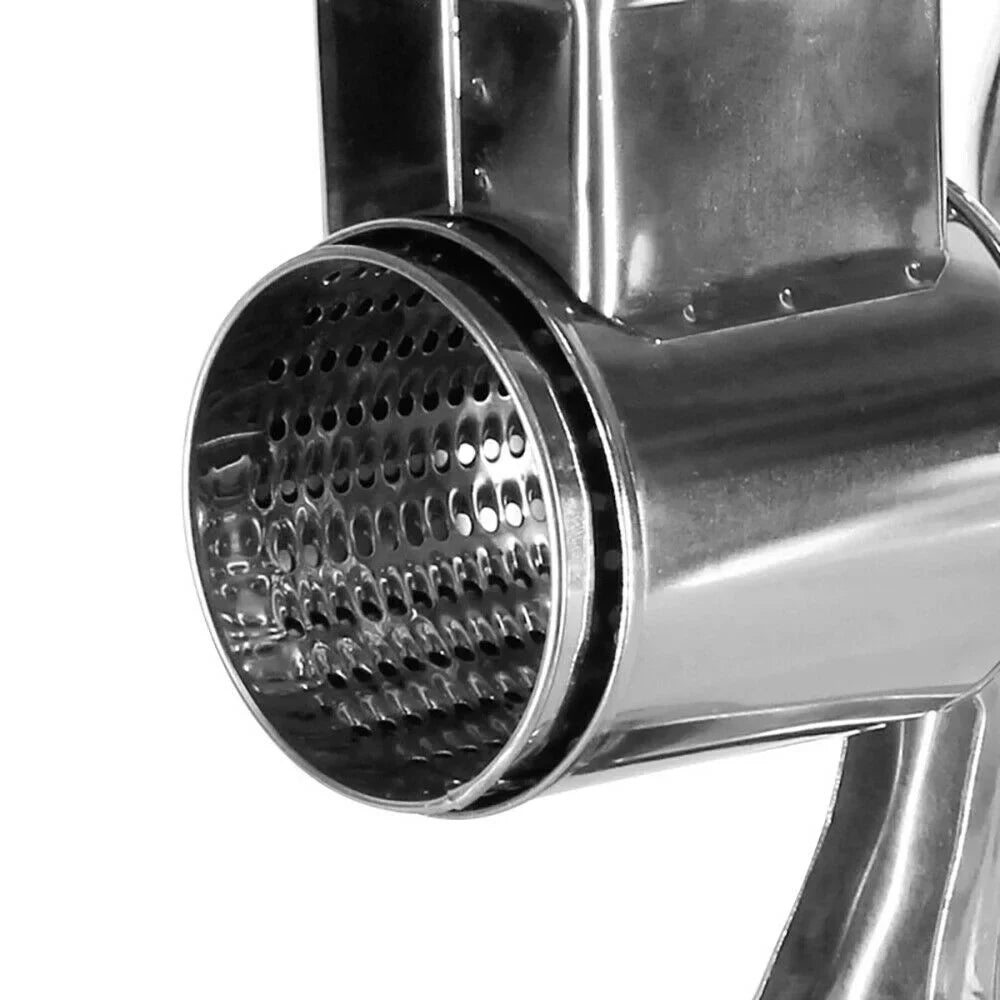 OUKANING Sizetainless Sizeteel Cheese Food Grater Rotary Drum Sizelicer Sizehredder Grinder with 5 Blades