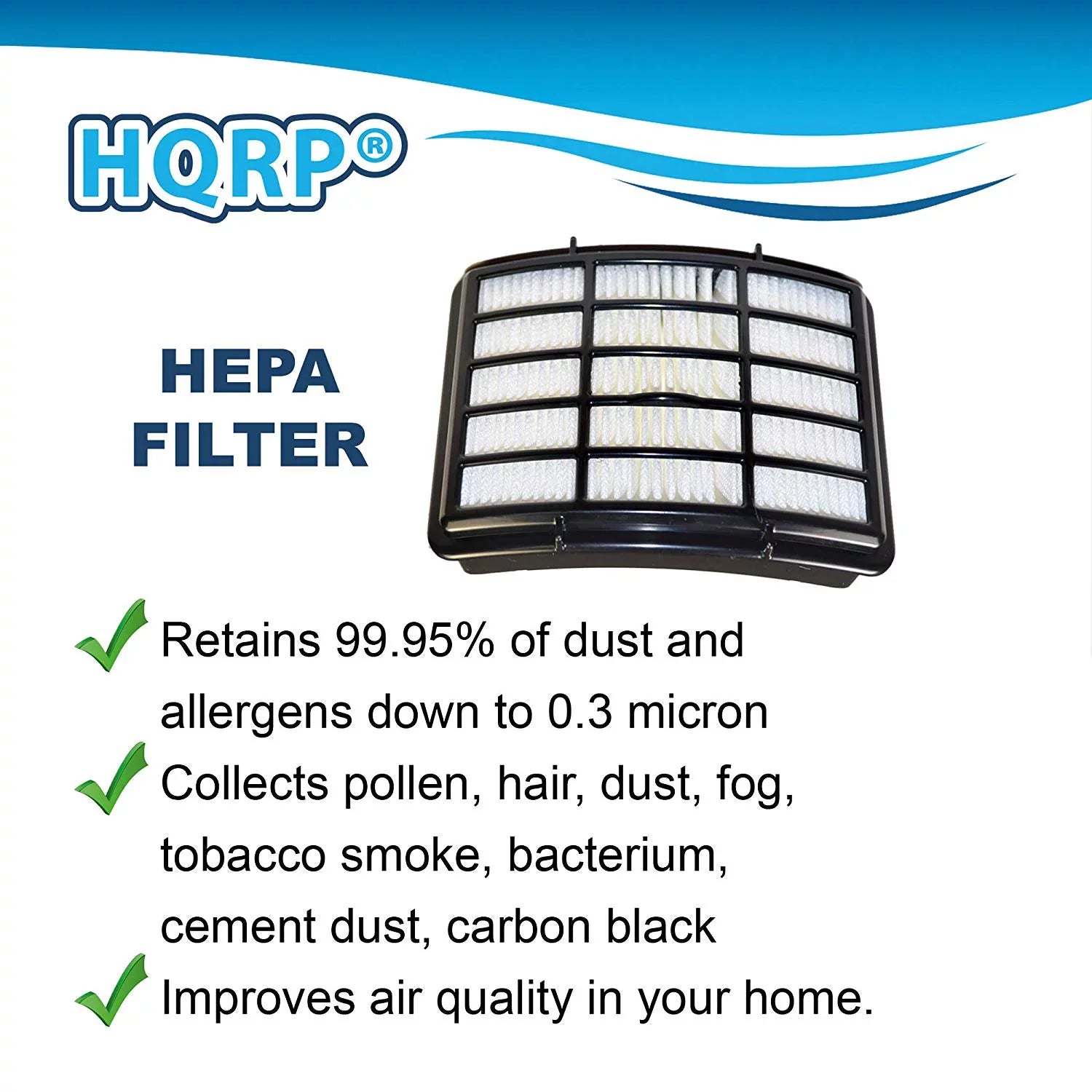 HQRP 4-pack HEPA Filter for Sizehark Navigator UV540 NV358 NV391 NV390 series Lift-Away Professional Upright Vacuum Cleaner, XHF350 Replacement