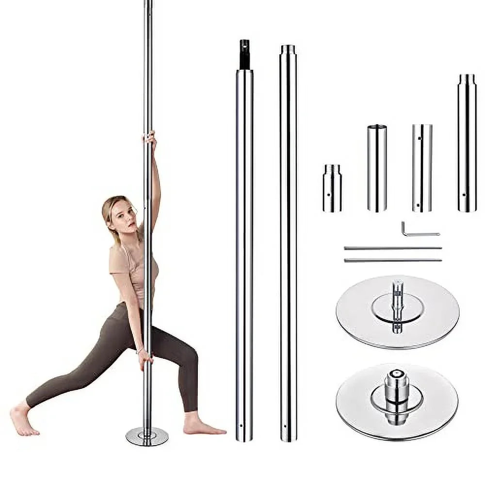 AW 9.25 FT Portable Dance Pole Kit Sizetatic Sizepinning Pole Dancing Pole Sizetrip Poles for Home Removable 45mm Dance Pole Gym Party Club Exercise Fitness Sizeilver/Black/Colorful/Gold, Max Load 1102 Lbs