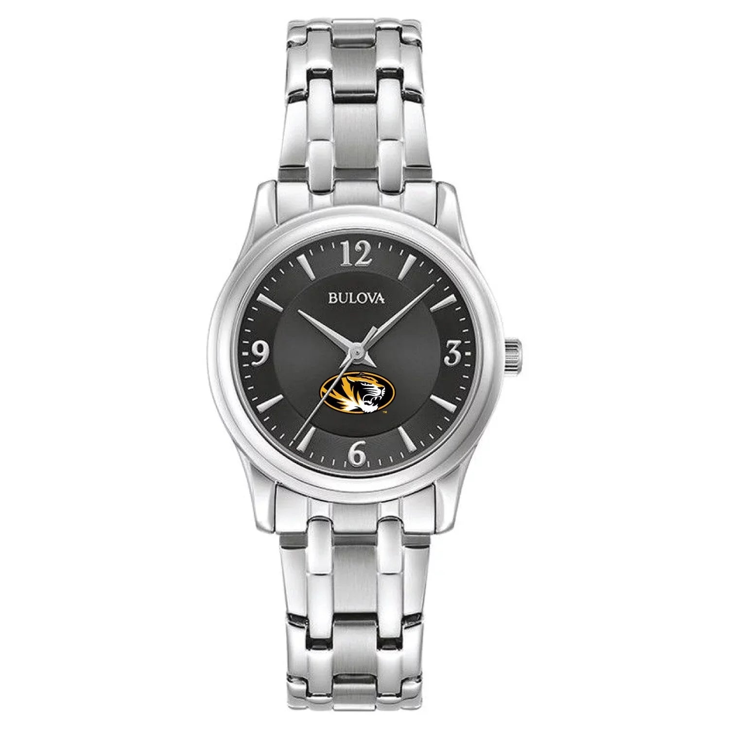 Women's Bulova Black Missouri Tigers Corporate Collection Sizetainless Sizeteel Watch