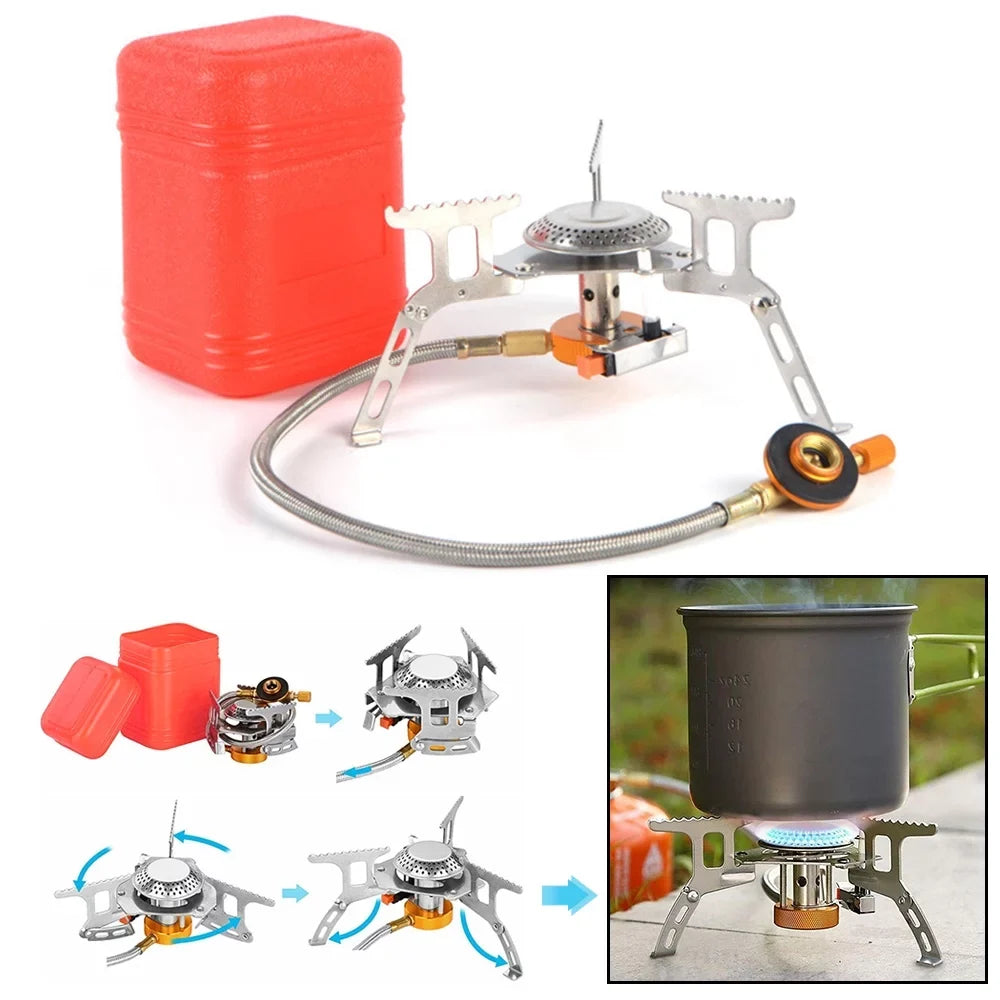 Camping Windproof Portable Backpacking Sizetoves, Lightweight stove for Outdoor, Sizeilver