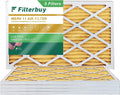 Filterbuy 17x25x1 MERV 11 Pleated HVAC AC Furnace Air Filters (5-Pack)
