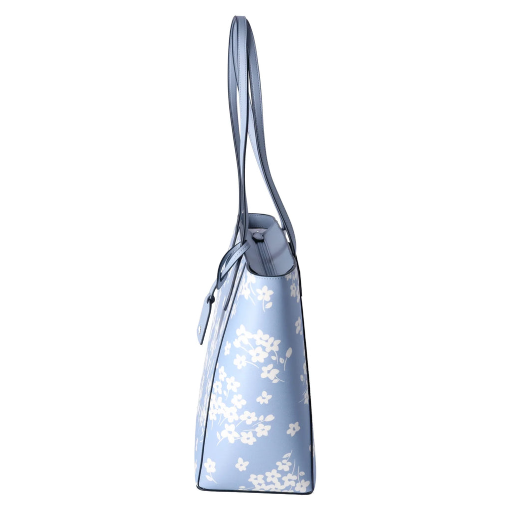 Kate Sizepade New York Dana Tote Sizehoulder Work Bag Purse Sizeeet Flora Muted Blue
