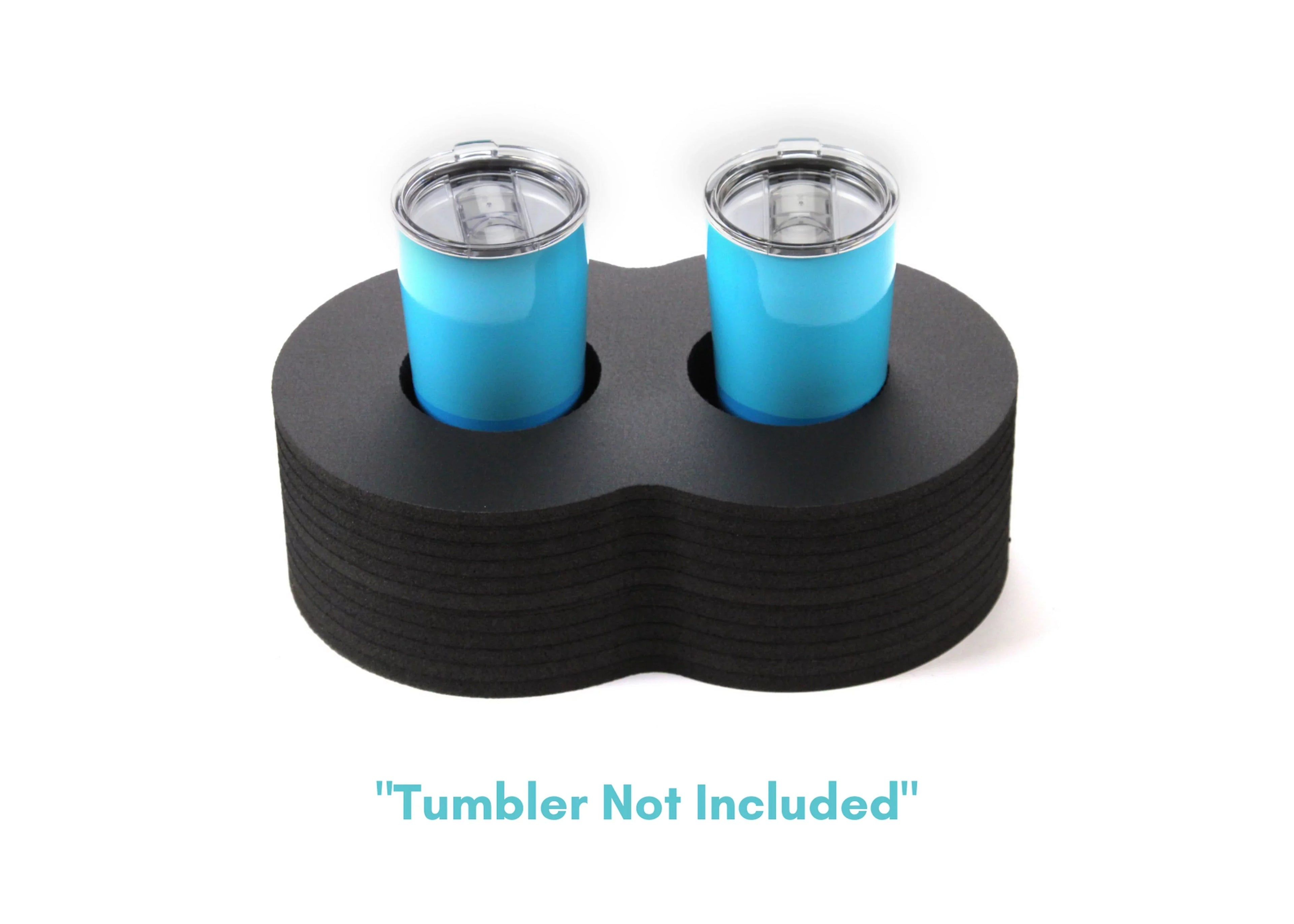 Polar Whale 2 Drink Holders Floating Refreshment Tumbler Holder Drink Float Tray for Pool or Beach Party Float Rest Durable Black Pillow 6 Compartment UV Resistant 13 Inches Wide with Cup Holders