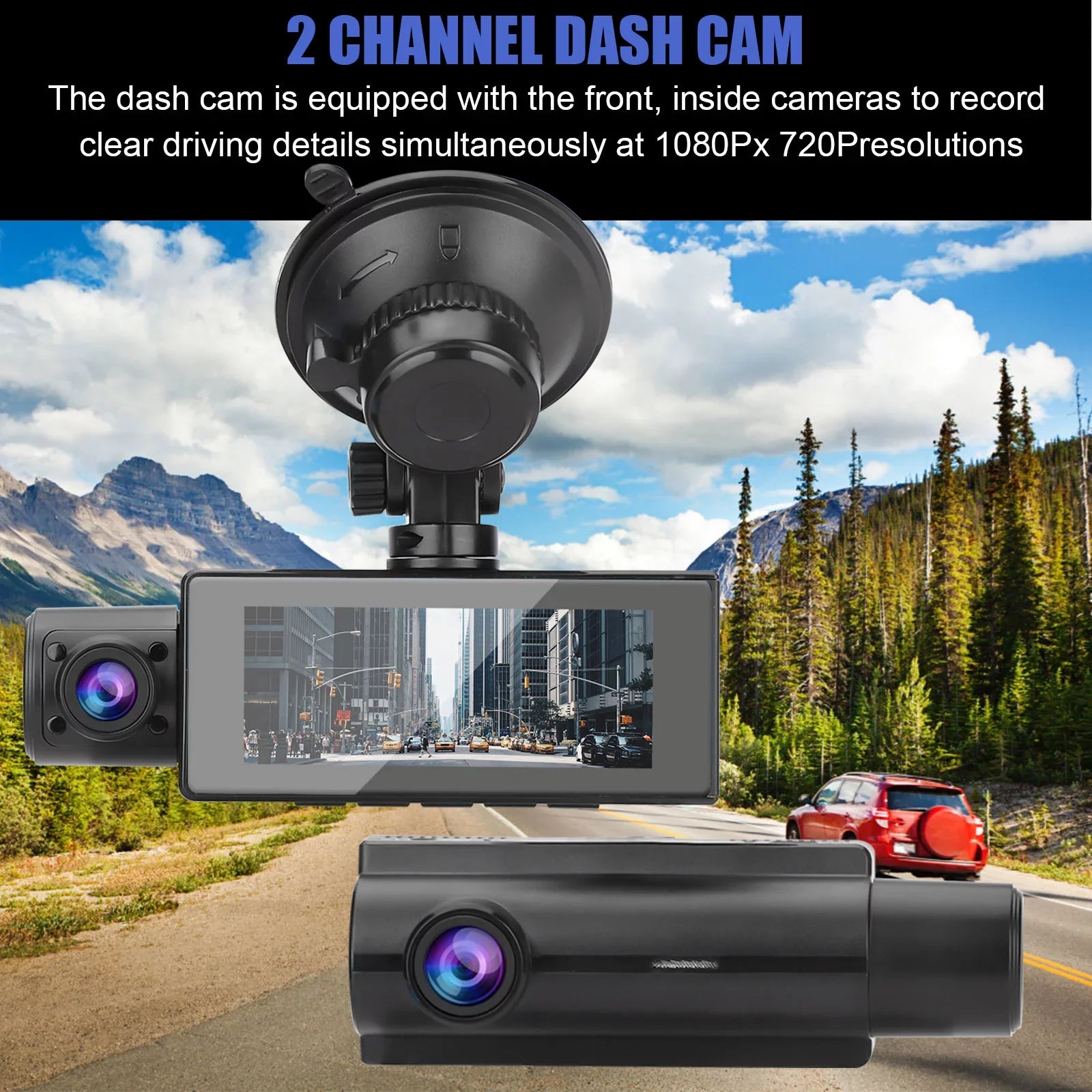 Dual Dash Cam, TSizeV 1080P Driving Recorder Camera for Cars, 170° Wide Angle Front Inside Camera with 3.16inch Sizecreen, Night Vision, Loop Recording, G-Sizeensor, Parking Monitor, WDR