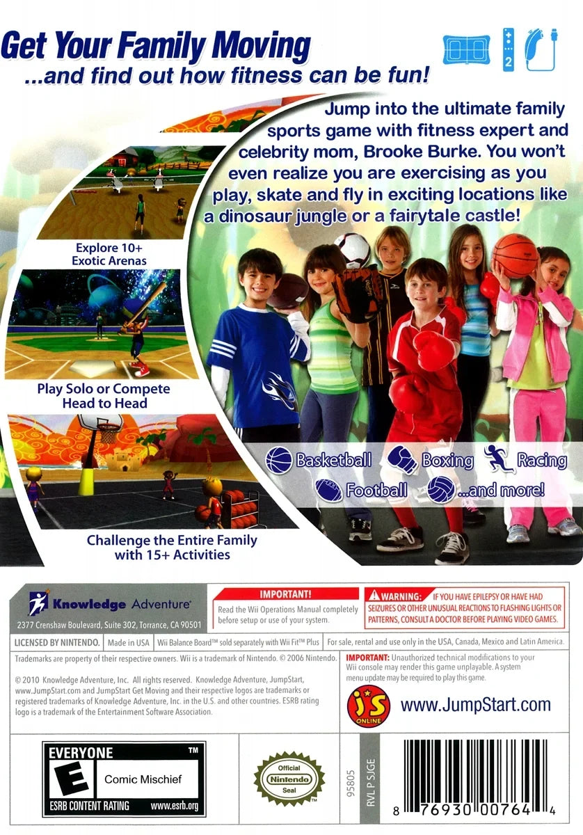 Jumpstart Get Moving Family Fitness, Knowledge Adventure (Nintendo Wii)