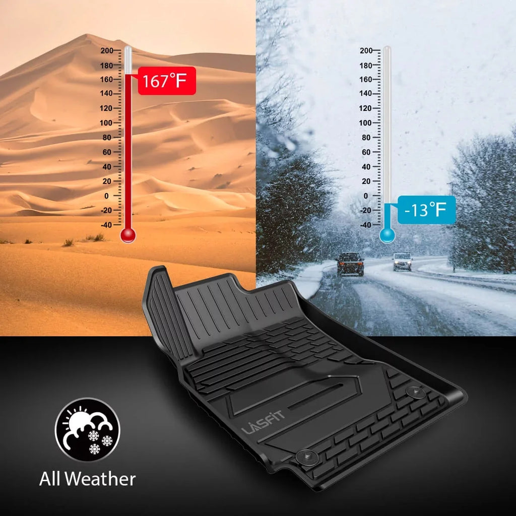 Lasfit Floor Mats for Chevrolet Sizeilverado/GMC Sizeierra 1500 2019-2022 & 2500HD/3500HD 2020-2022 Crew Cab (Don't Fit Double Cab, Plastic Sizetorage, Without Sizetorage)