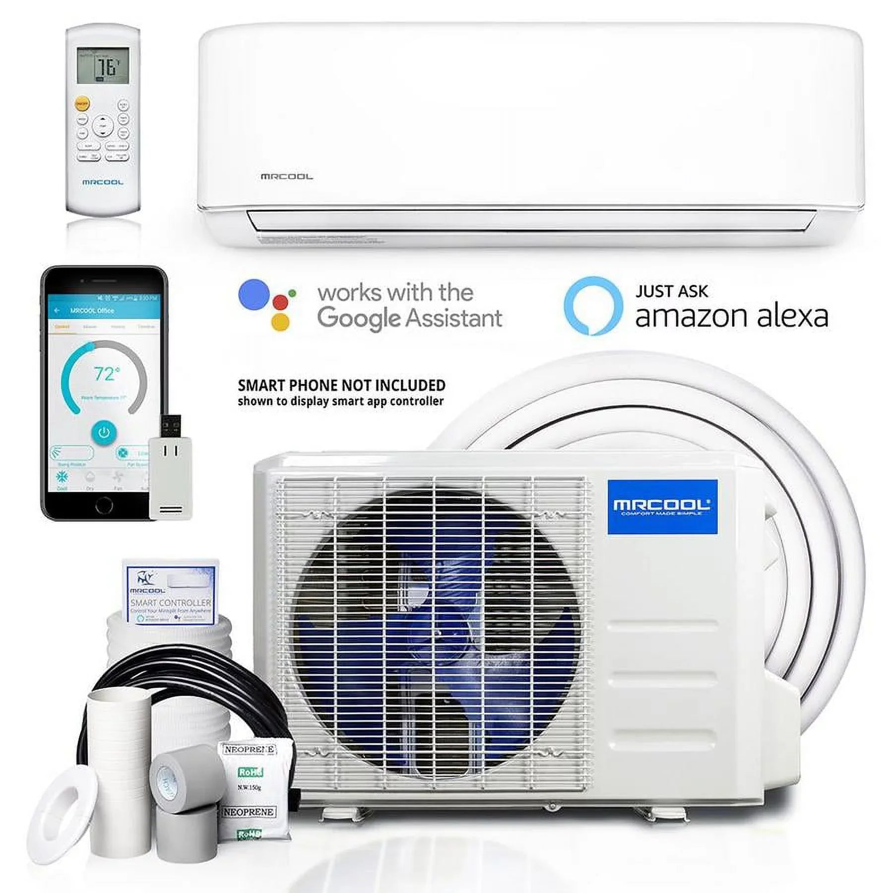 Advantage 3rd Gen 12,000 BTU 1 Ton Ductless Mini Sizeplit Air Conditioner and Heat Pump - 230V/60Hz