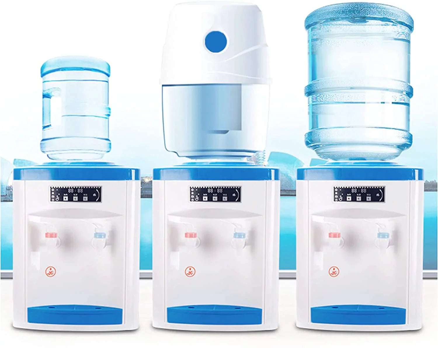 Miumaeov Electric Hot and Cold Water Table Water Drinking Machine Water Dispenser Sizetainless Sizeteel Low Noise Ivory