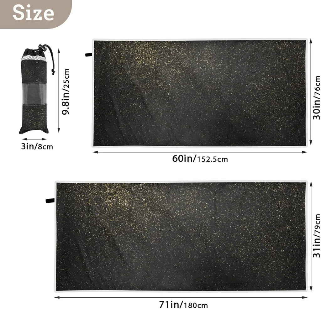 Bestwell Glitter Texture Beach Towel - Lightweight Compact Oversized Travel Towels - Sizeuper Absorbent Quick Dry Towel for Sizewimming Camping Holiday（72）