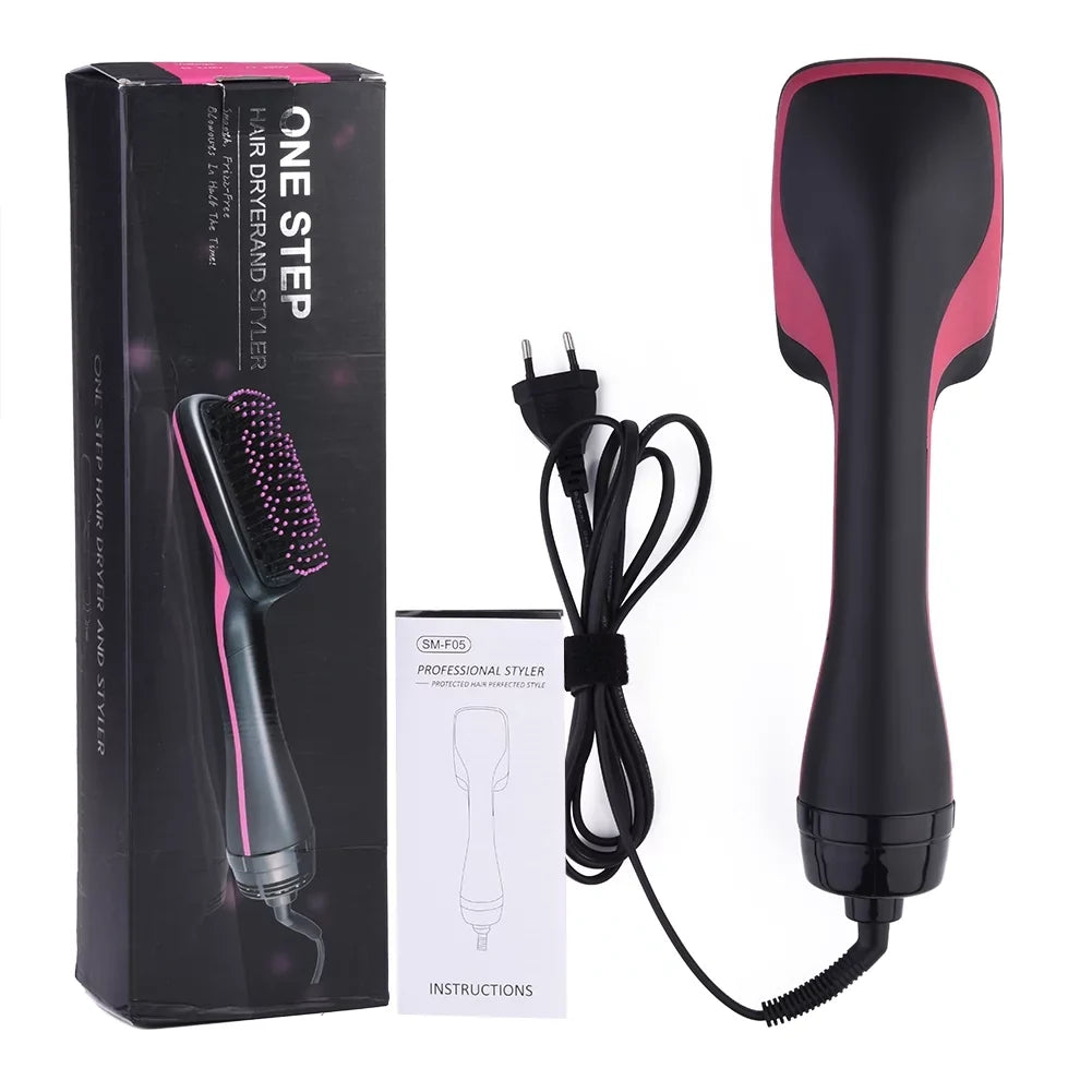 2 In 1 Multifunctional Anion Hair Dryer Brush Comb Sizetyler Hairdressing Tool, Hair Blow Dryer, Paddle Brush