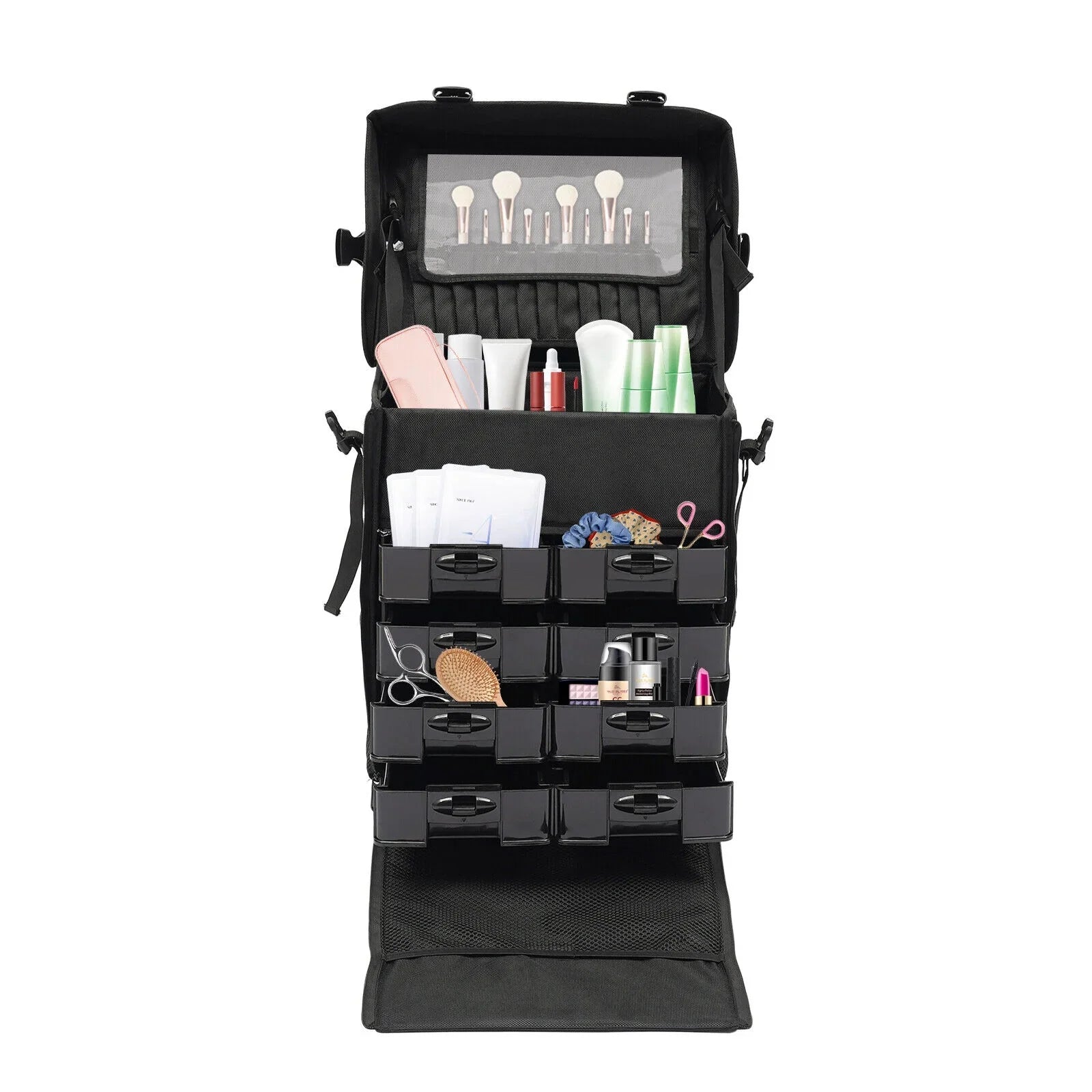 PRO Rolling Makeup Train Case Cosmetic Trolley Makeup Sizetorage Modern