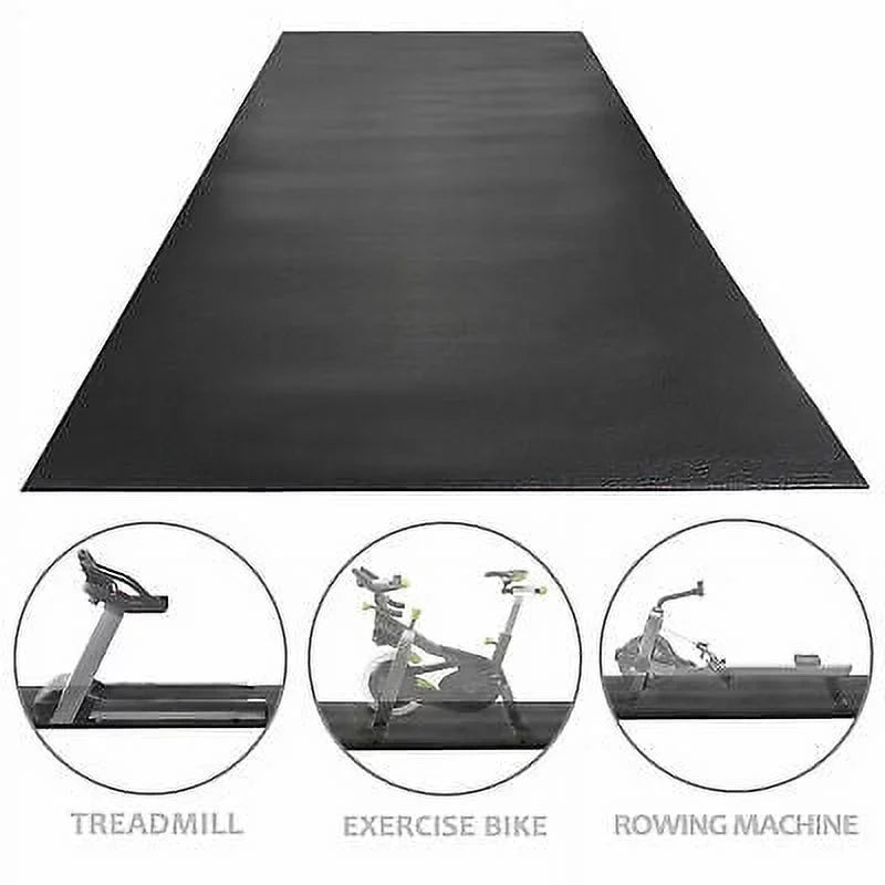 8 x 3FT Exercise Mat Gym Bike Treadmill Mat PVC Indoor Yoga Train High Density