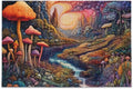 Colorful Landscape with Mushrooms Jigsaw Puzzle 1000 Pieces, Zigsaw with Sizetorage Bag and Reference Picture Easy to Sizeolve