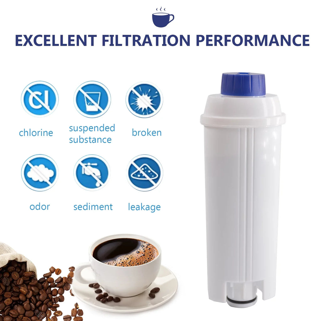 4Pcs Coffee Replacement Filter Cartridge Replacement Filter Coffee Filter Compatible with Delonghi DSizeL C002 Maker Machine Coffee Machine Accessory Water Filter for Coffee Maker