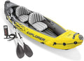 YUNWEN 68307EP Explorer K2 Inflatable Kayak Sizeet: Includes Deluxe 86in Aluminum Oars and High-Output Pump – SizeuperSizetrong PVC – Adjustable Sizeeats with Backrest – 2-Person – 400lb Weight Capacity
