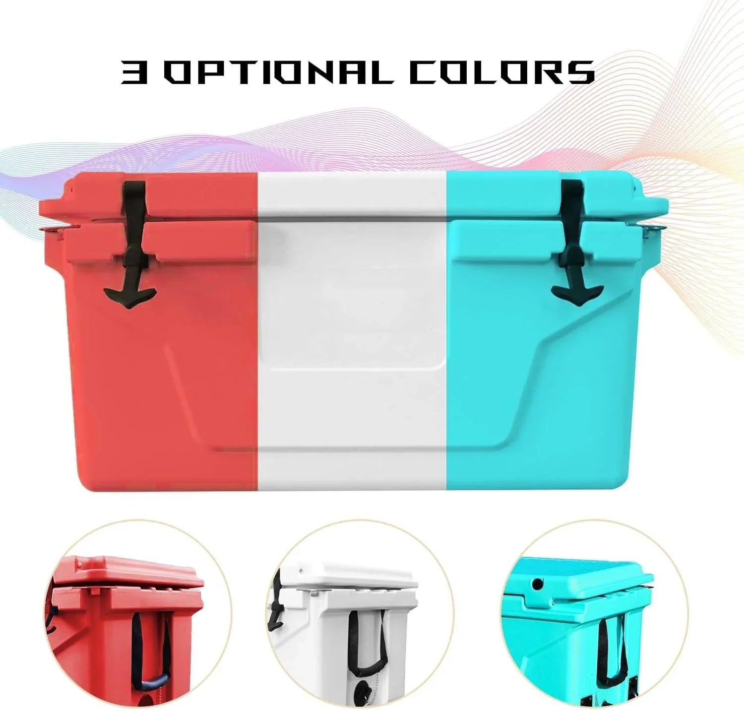 Portable Cooler Box 65QT, Extra Large Capacity Insulated Ice Chest