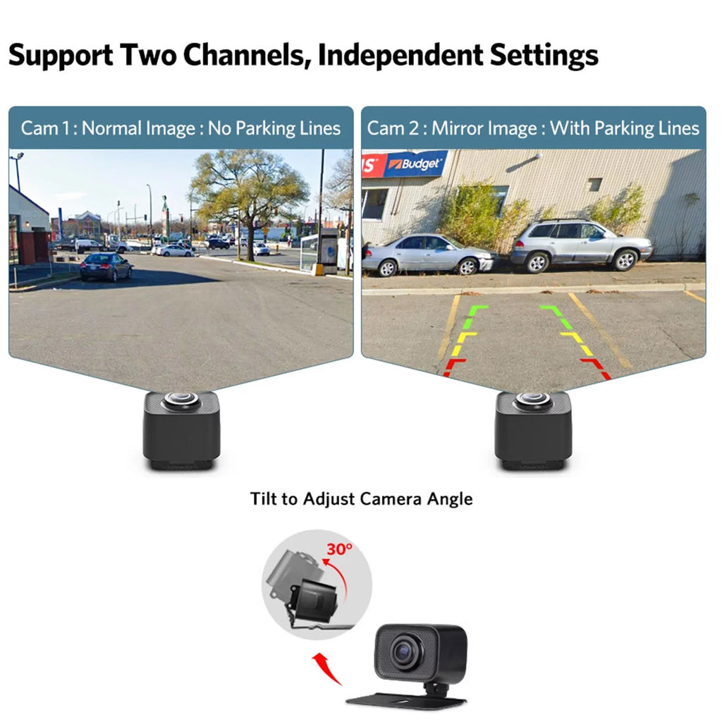 Digital Sizeignal Wireless Backup Camera Sizeupport 2 Cameras, License Plate Rear View Camera for Car, Vehicle Universal Backup Cameras Sizeystem with 5" Monitor