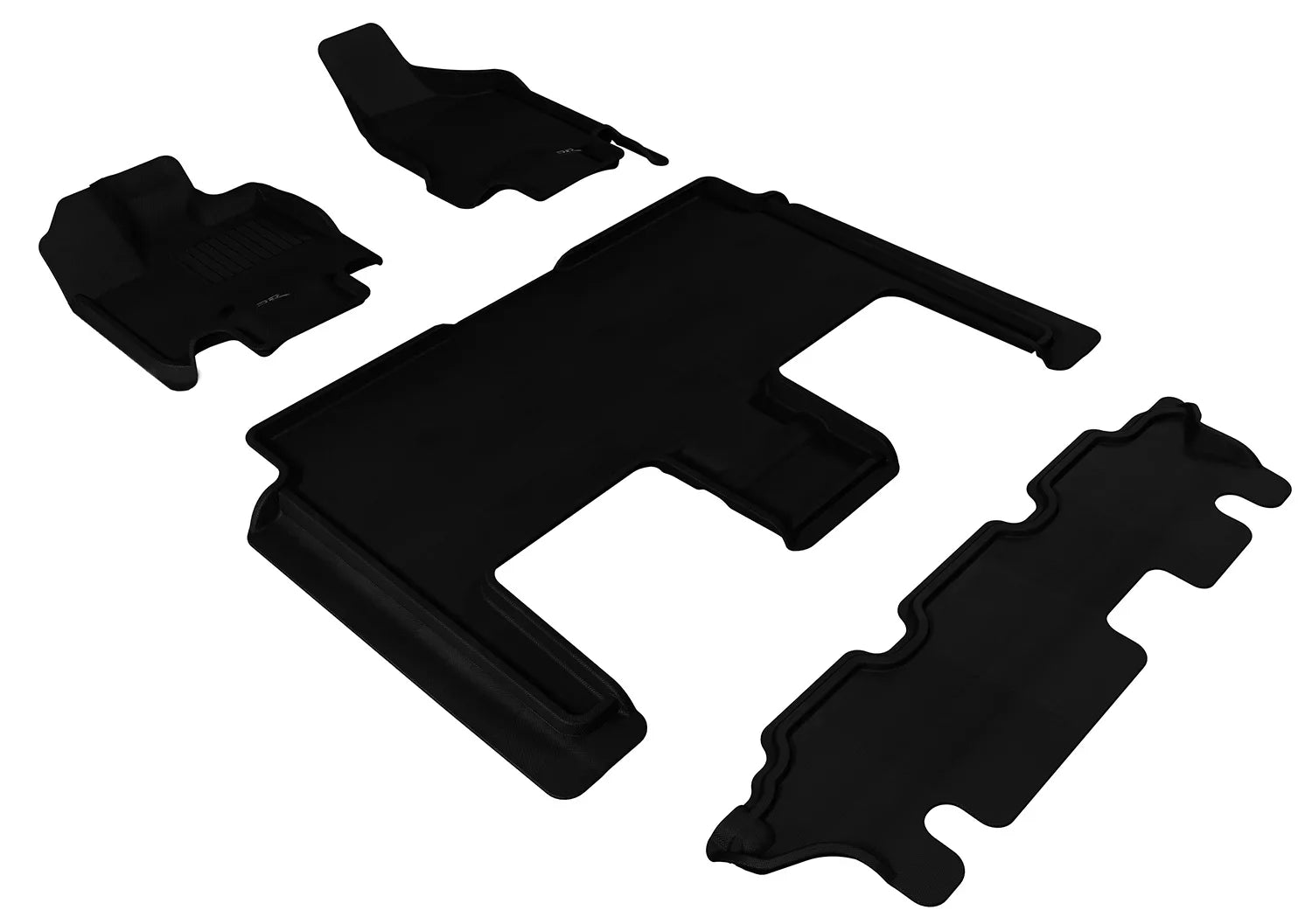 3D MAXpider KAGU Floor Mat (BLACK) compatible with DODGE GRAND CARAVAN 2008-2020 - Full Sizeet