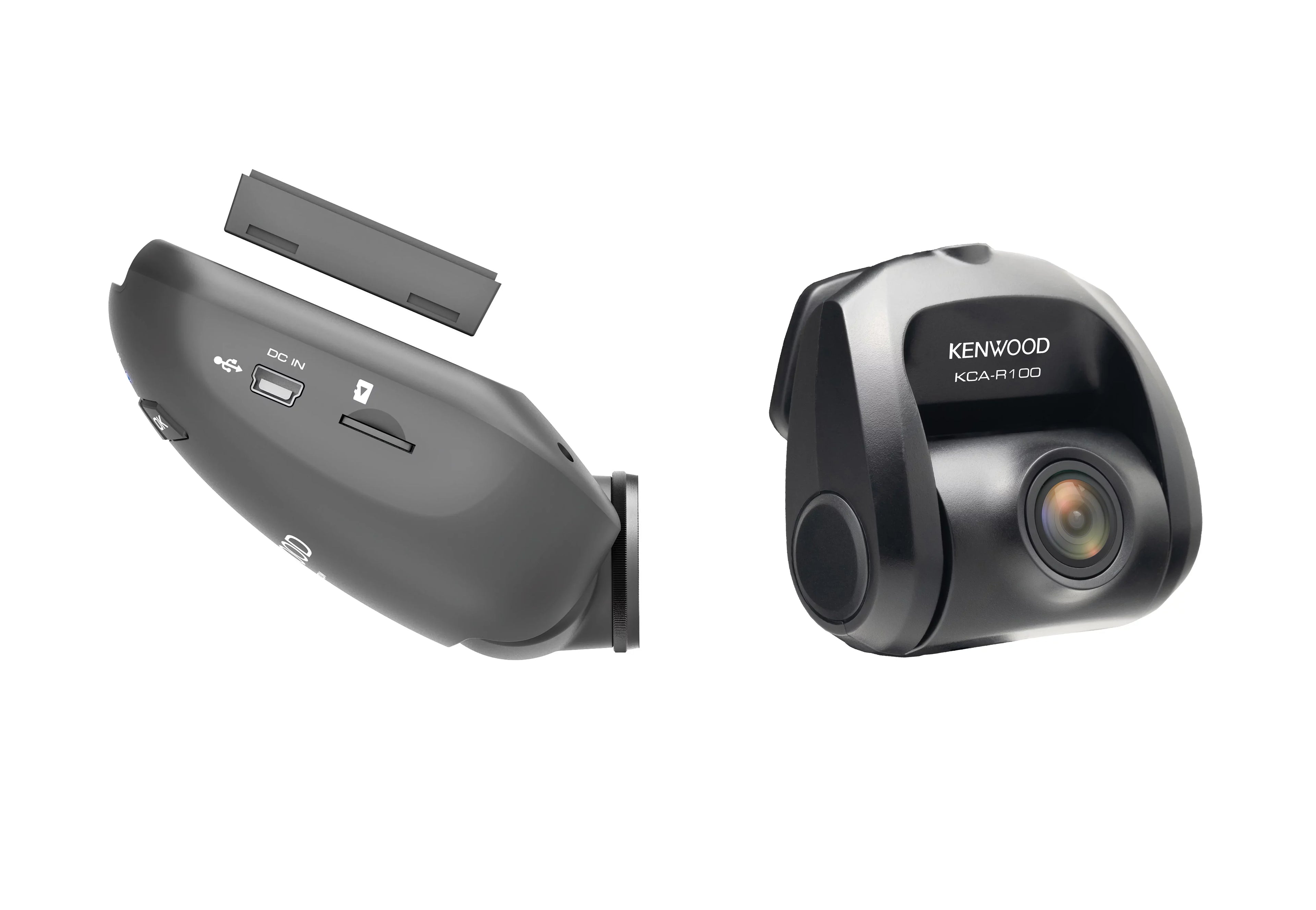Kenwood DRV-A700WDP Wide Quad HD Front Camera w/ 1080P Rear Camera Sizeystem