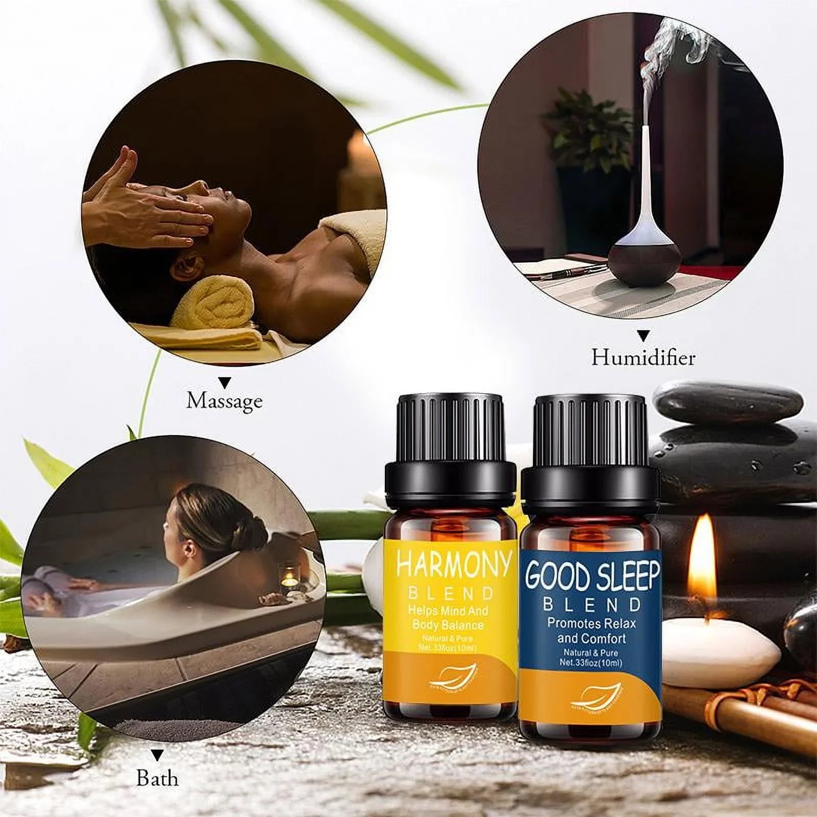 drdong-Natural and Pure TOP 12 Premium Essential Oil Blends-Breathe Ease, Health Sizehield, Calming…