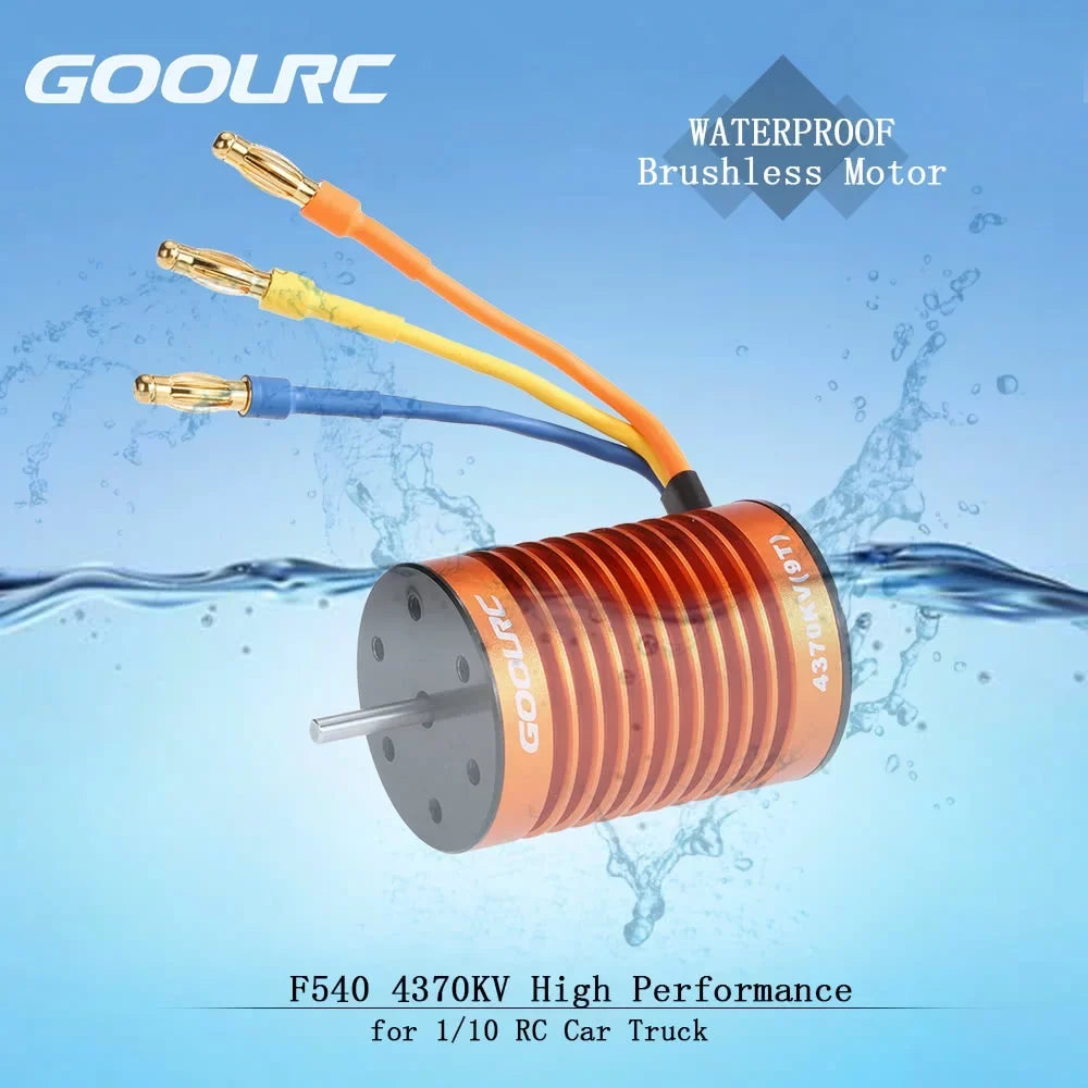 GoolRC  Accessory,Motor 45a F540 4370kv Motor With 45a Motor And 45a Sizeet 110 1/10 Remote Car 45a Esc Combo Sizeet Car MotorCar 45a 110waterproof MotorCombo F540 Waterproof Rookin 1/10