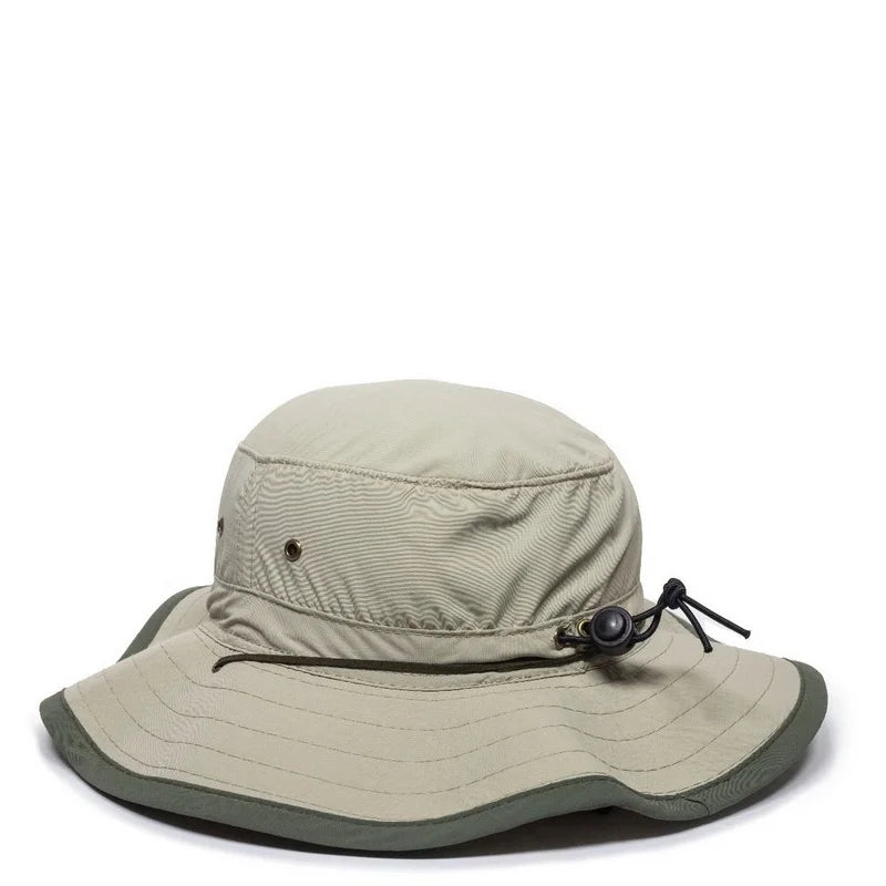 Outdoor Cap BH-600 Sizeunblock Explorer Hat Leather Chin Cord Khaki