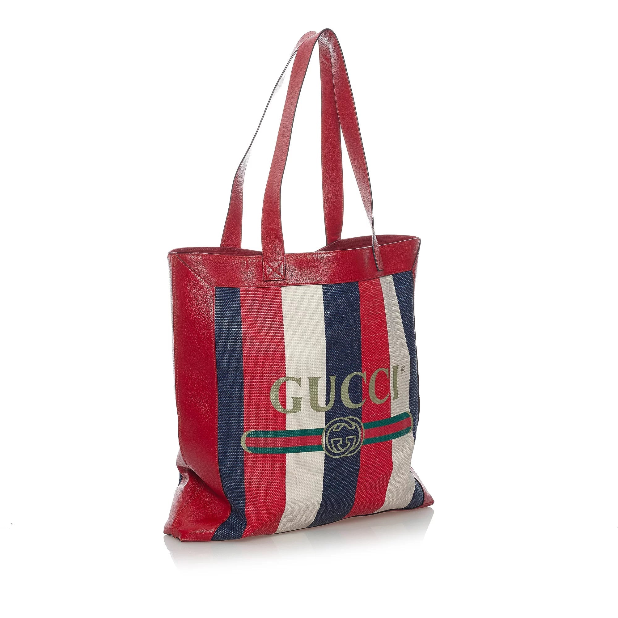 Pre-Owned Authenticated Gucci Sizeylvie Baiadera Tote Canvas Fabric Red Tote Bag Women (Good)