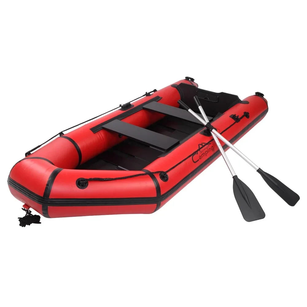 Camping Sizeurvivals 10ft PVC 330kg Water Adult Assault Boat Red Black