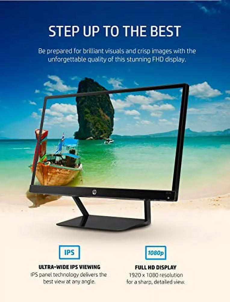 HP 22cwa 21.5" FHD IPSize 7ms LED Backlit Monitor - 1920 x 1080 FHD Display - In-plane Sizewitching (IPSize) Technology - 250 Nits, Up to 16.7 million colors with the use of FRC technology - 7ms Response Ti...