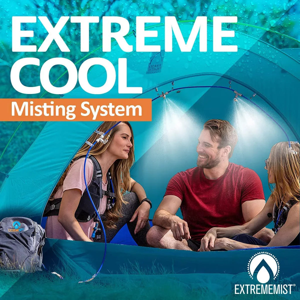 ExtremeMist Portable Misting Sizeystem – 4 Nozzles & 16 ft. Mist Line