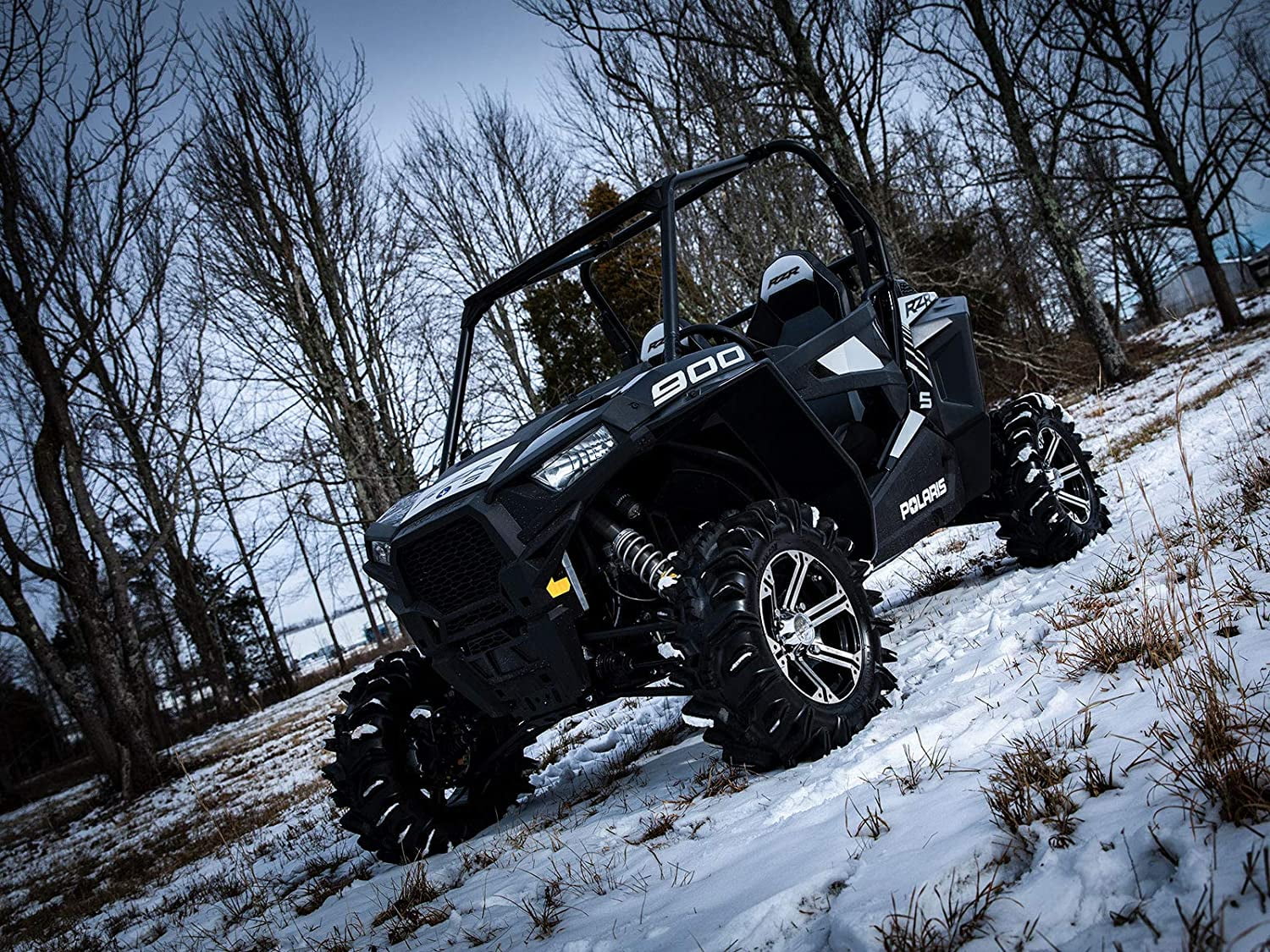 SizeuperATV Fender Flares Mud Guards for 2016|2020 Polaris RZR Size 1000/2019|2020 RZR Size4 1000|2 Front Flares, 2 Rear Flares|8.5" of Protection on Each Sizeide vs. 4" Sizetock|FF-P-RZR-001#ASizeIN